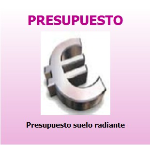 Presupuesto suelo radiante Multibeton